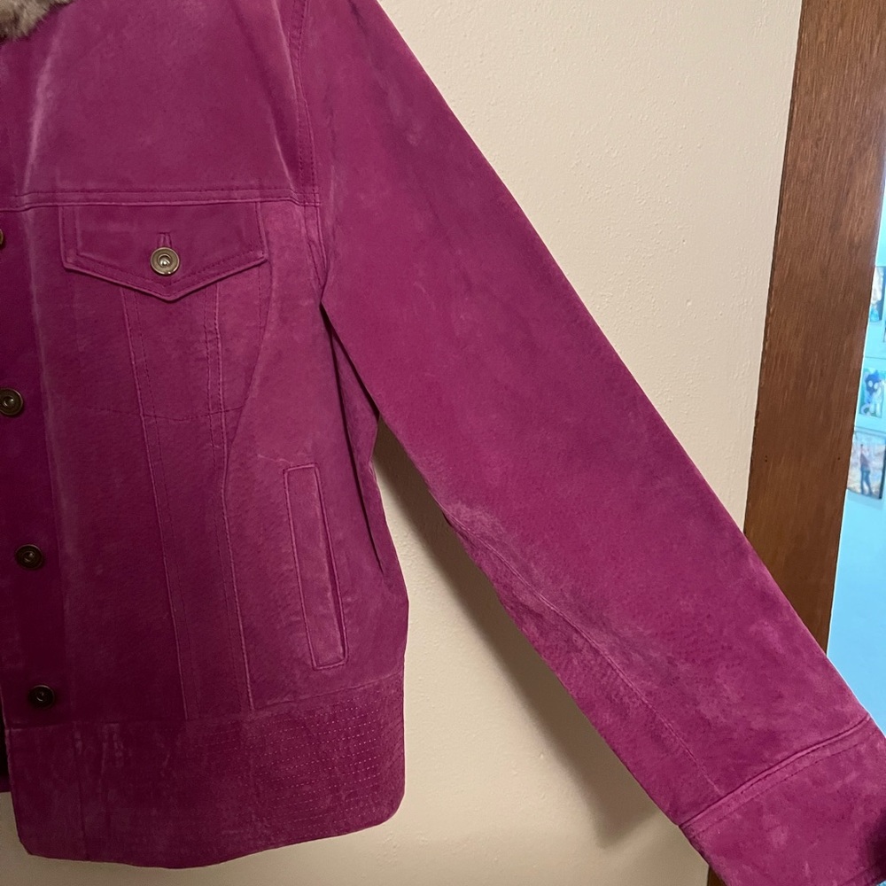 Vintage 100% Leather Suede Jacket - Picture 4 of 12